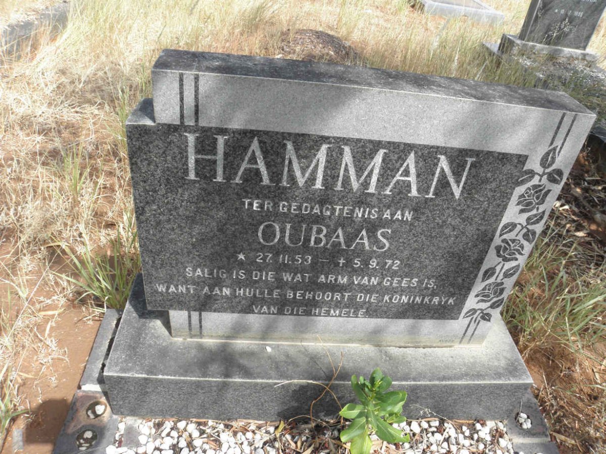 HAMMAN Oubaas 1953-1972