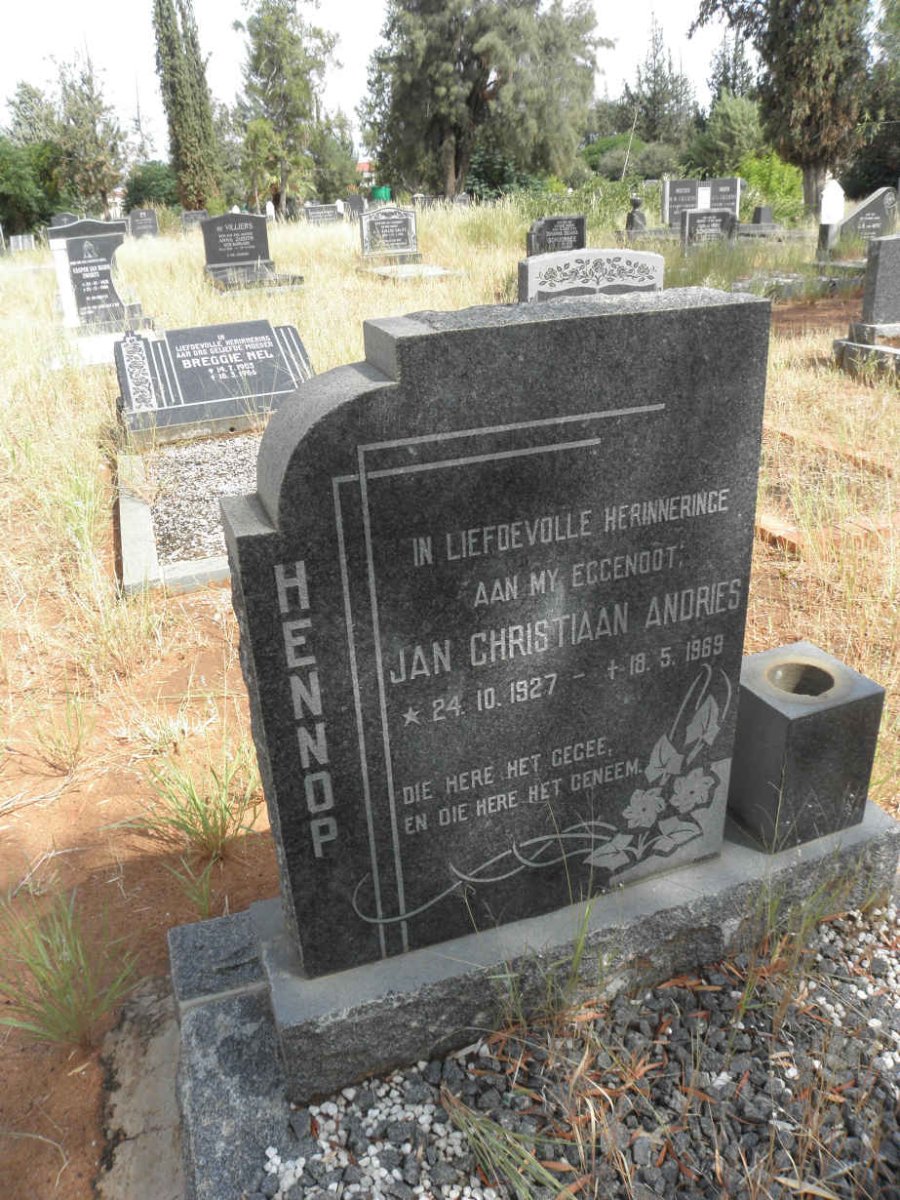 HENNOP Jan Christiaan Andries 1927-1969