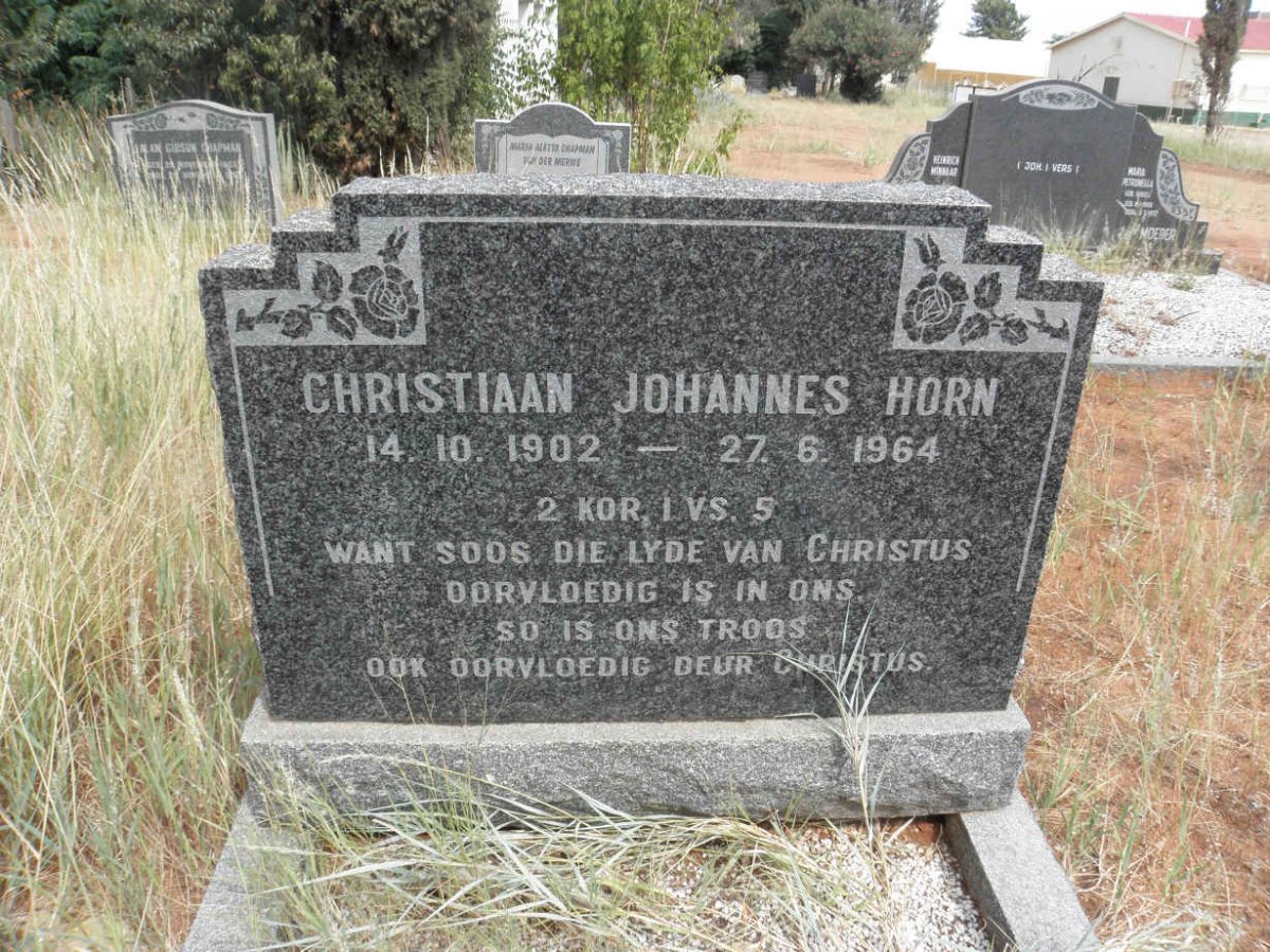 HORN Christiaan Johannes 1902-1964