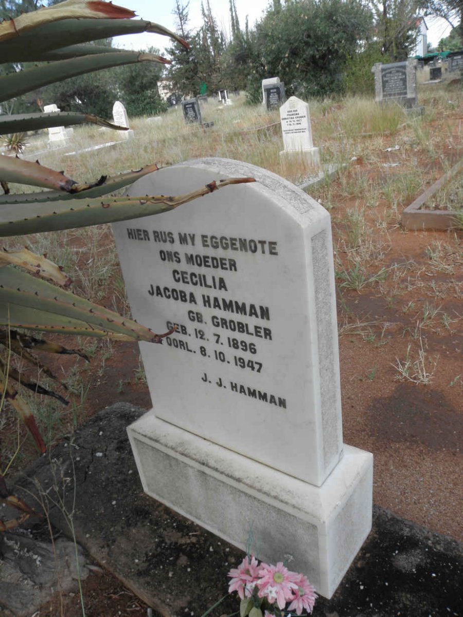 HAMMAN Cecilia Jacoba nee GROBLER 1896-1947