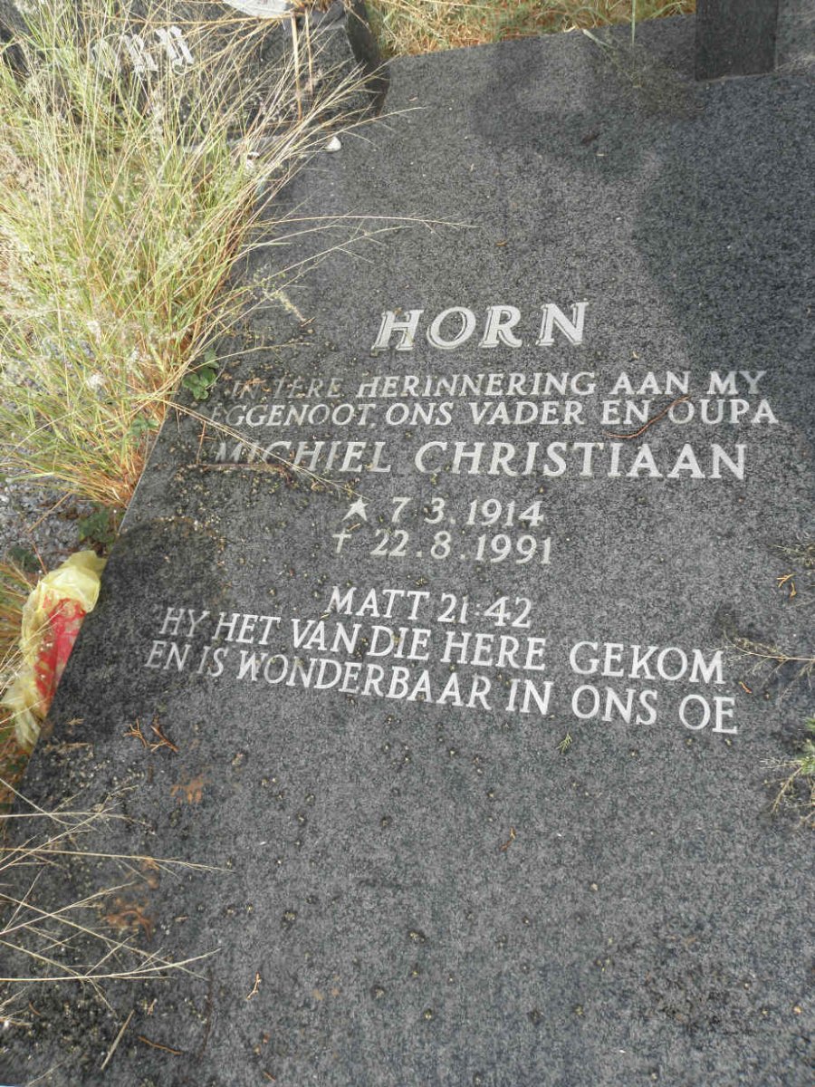 HORN Michiel Christiaan 1914-1991