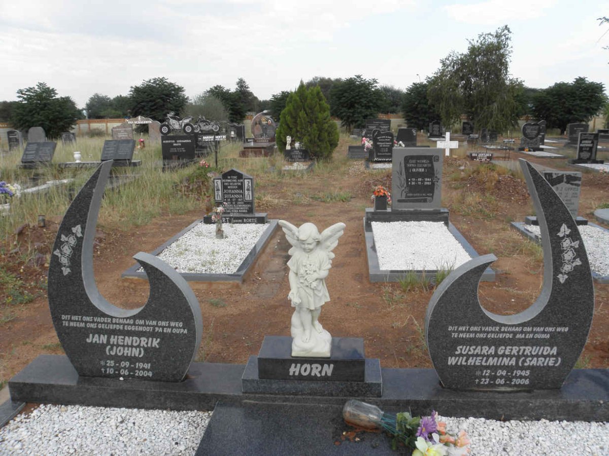 HORN Jan Hendrik 1941-2004 &amp; Susara Gertruida Wilhelmina 1945-2006