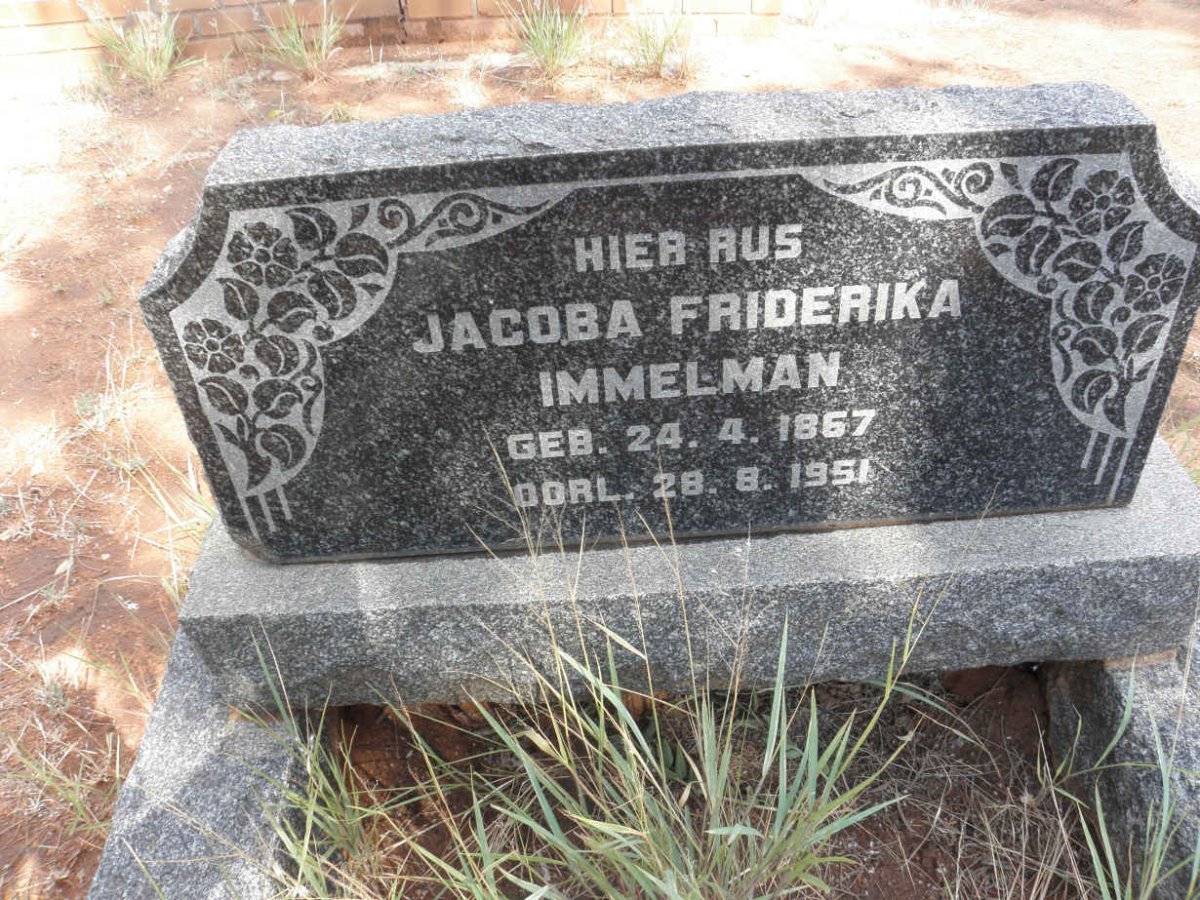 IMMELMAN Jacoba Friderika 1867-1951