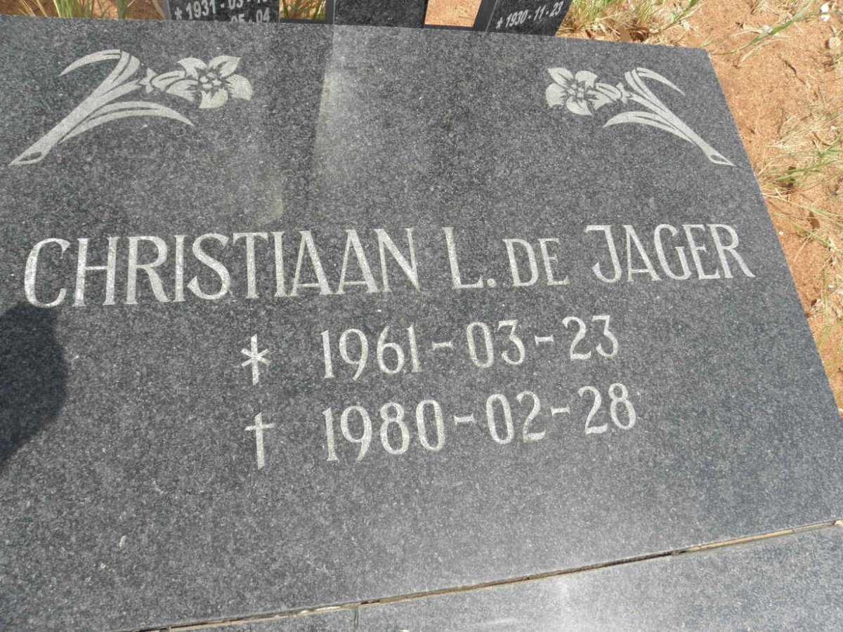 JAGER Christiaan L., de 1961-1980