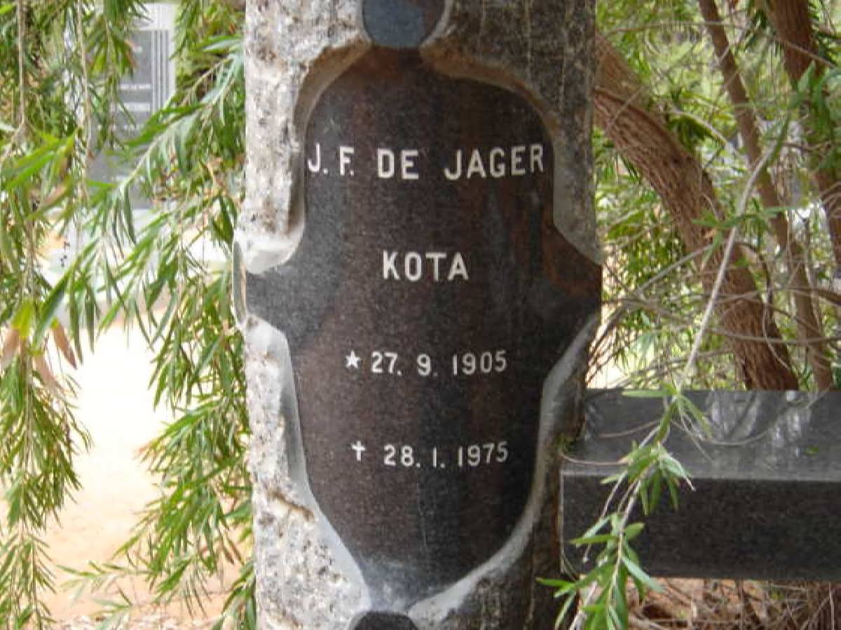 JAGER J.F., de 1905-1975