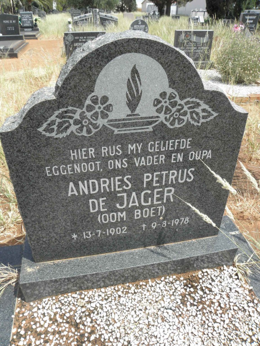 JAGER Andries Petrus, de 1902-1978