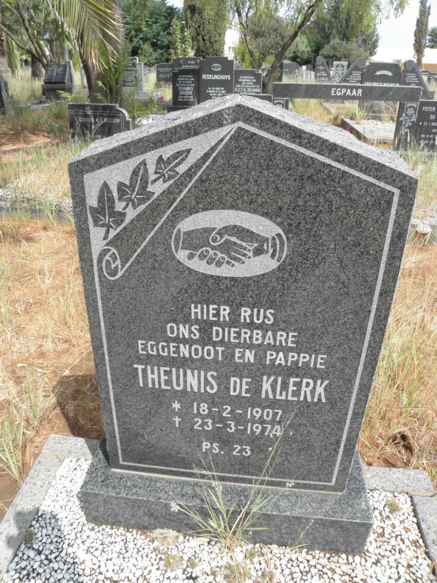 KLERK Theunis, de 1907-1974