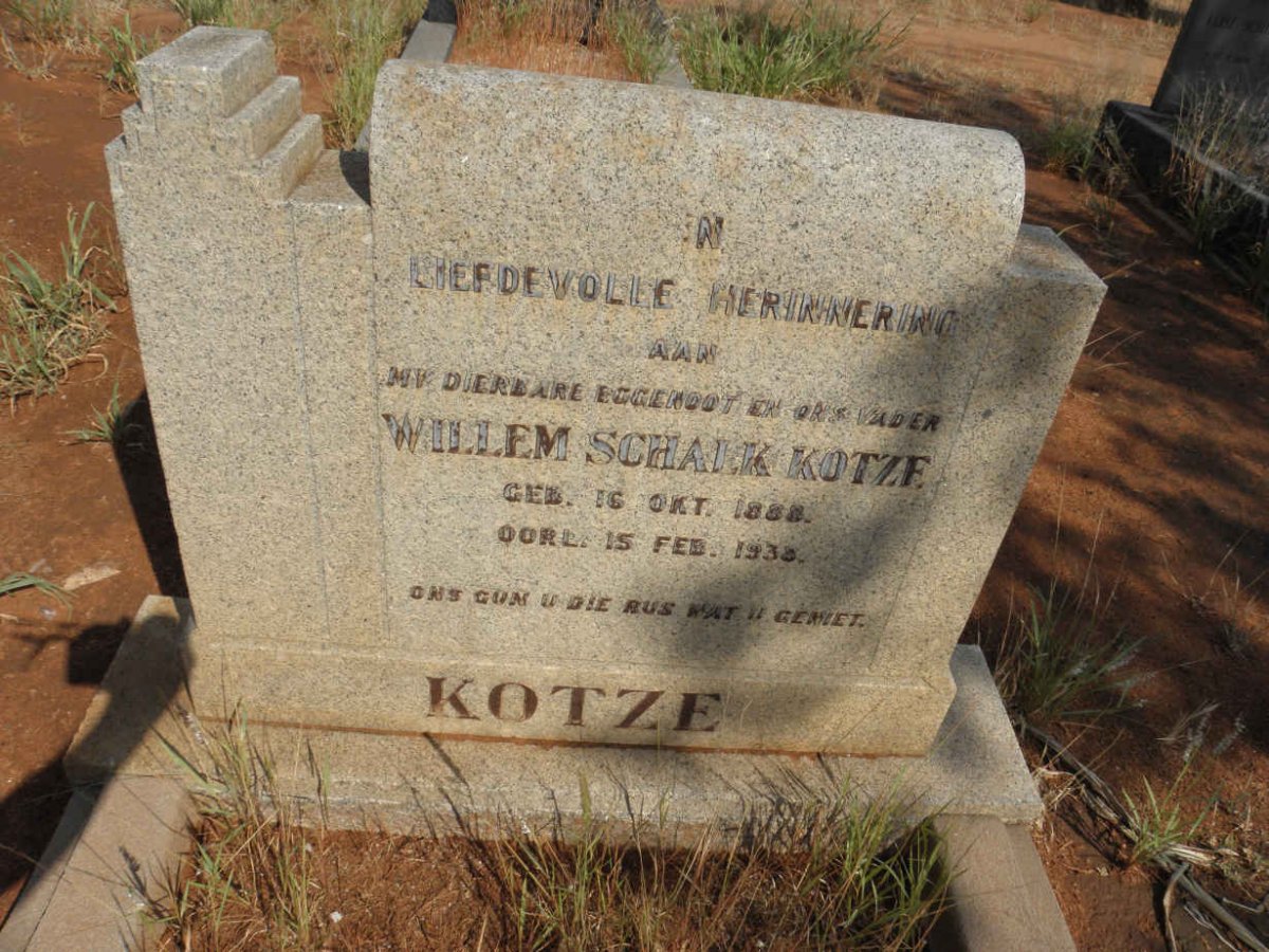 KOTZE Willem Schalk 1888-1938