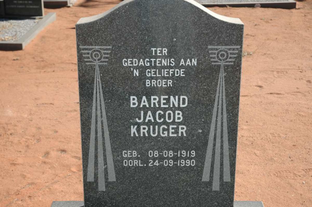 KRUGER Barend Jacob 1919-1990