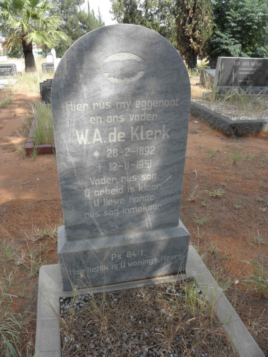 KLERK W.A., de 1892-1951