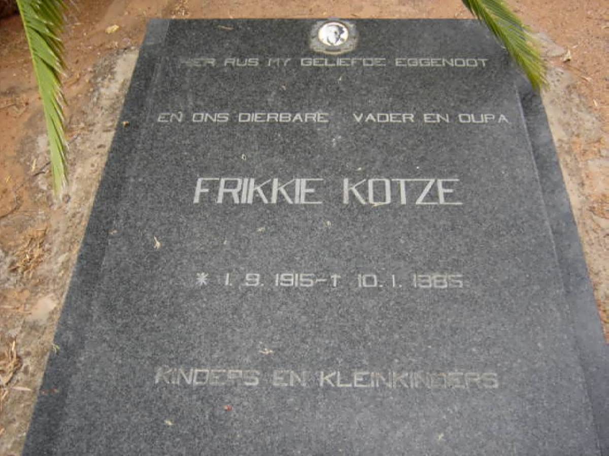KOTZE Frikkie 1915-1985