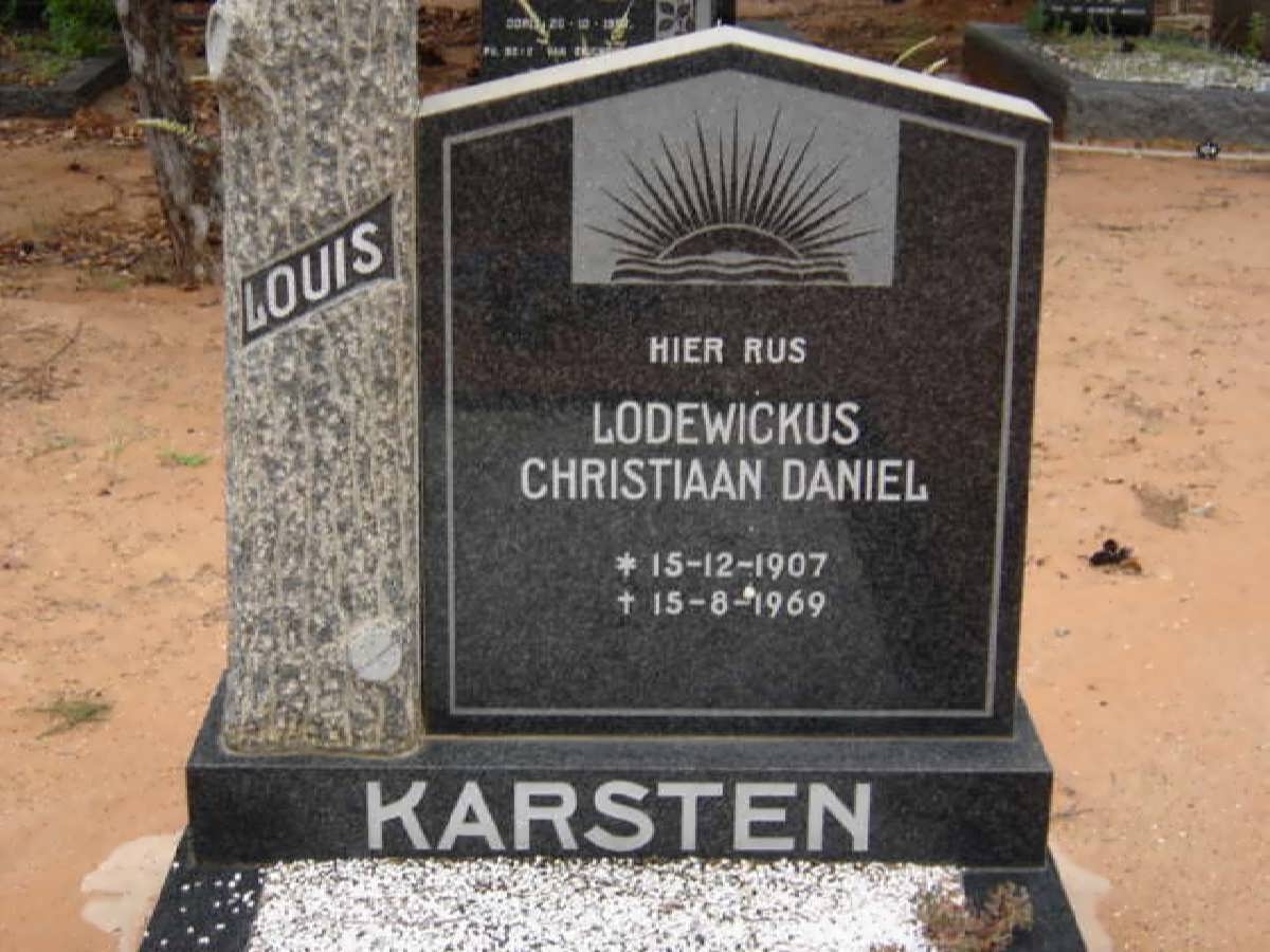 KARSTEN Lodewickus Christiaan Daniel 1907-1969 &amp; Christina Gerbreg LOUW 1916-1990