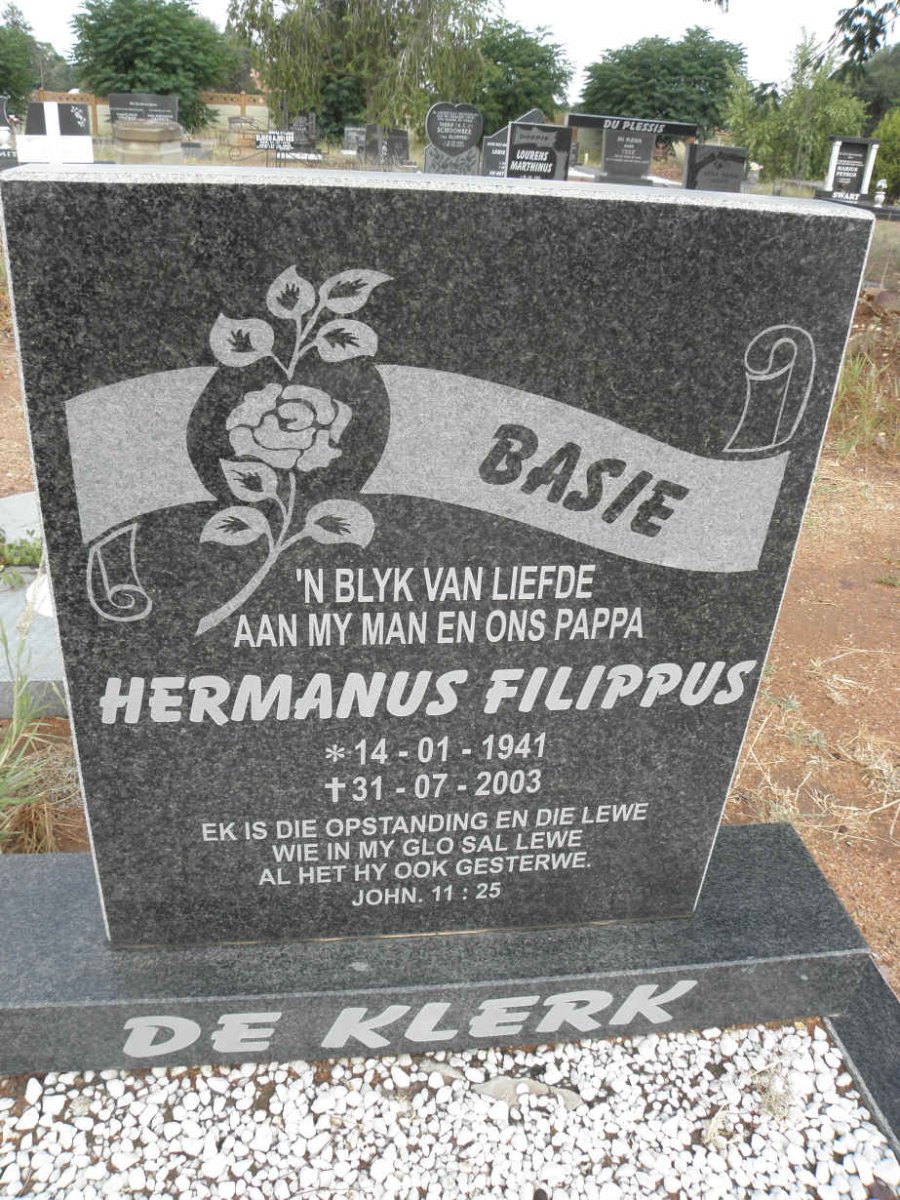 KLERK Hermanus Filippus, de 1941-2003