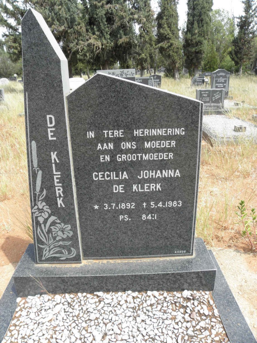 KLERK Cecilia Johanna, de 1892-1983