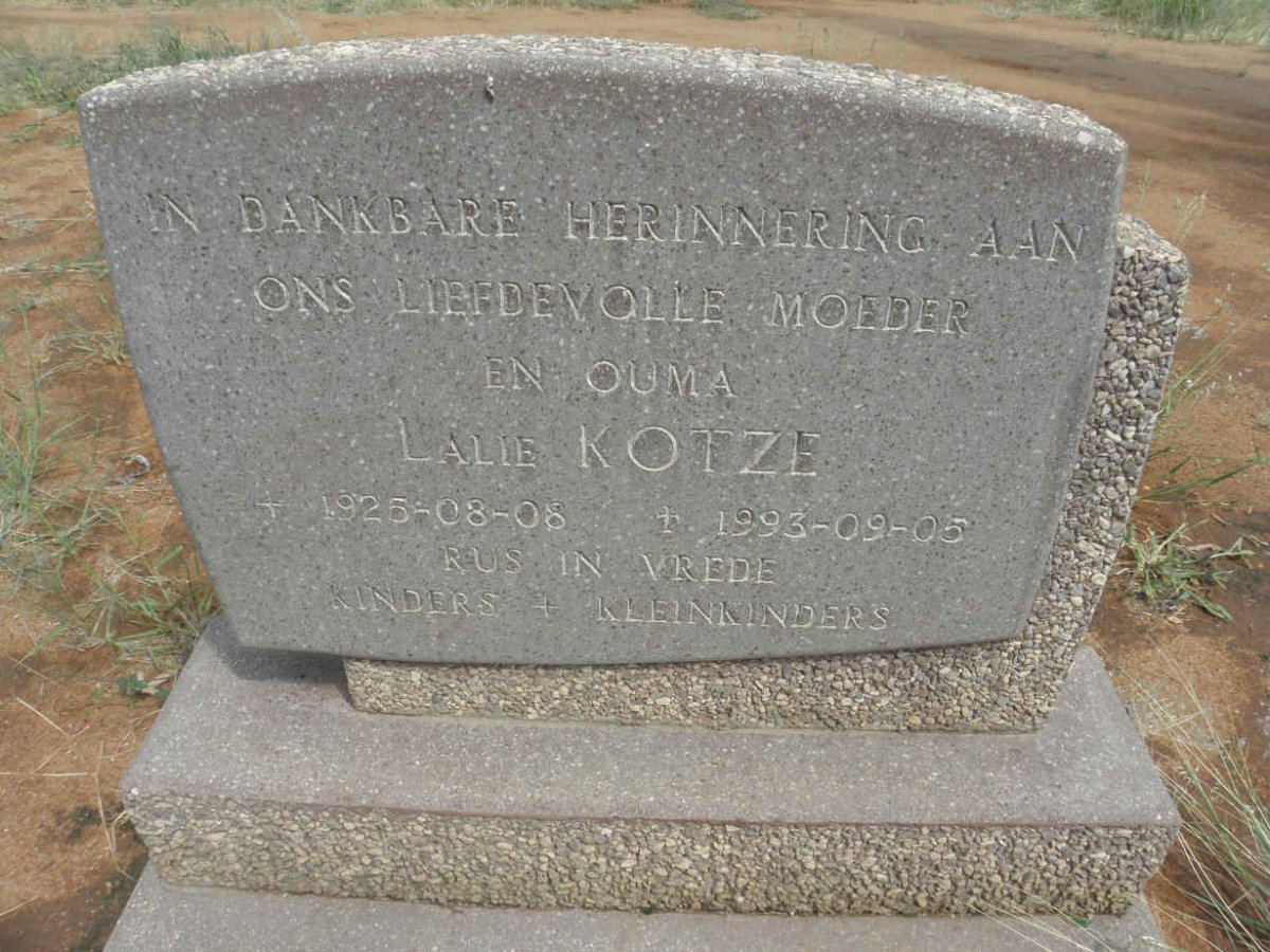 KOTZE Lalie 1925-1993