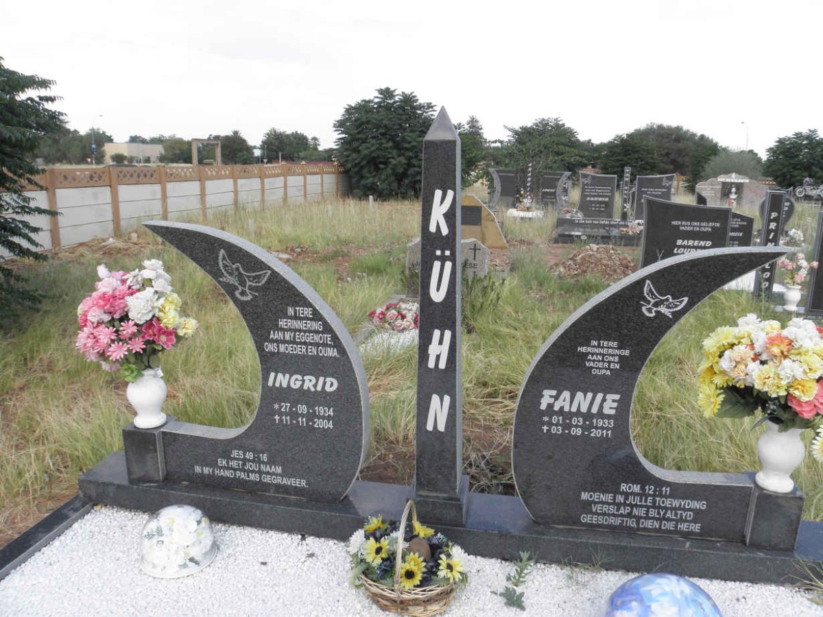 KUHN Fanie 1933-2011 &amp; Ingrid 1934-2004