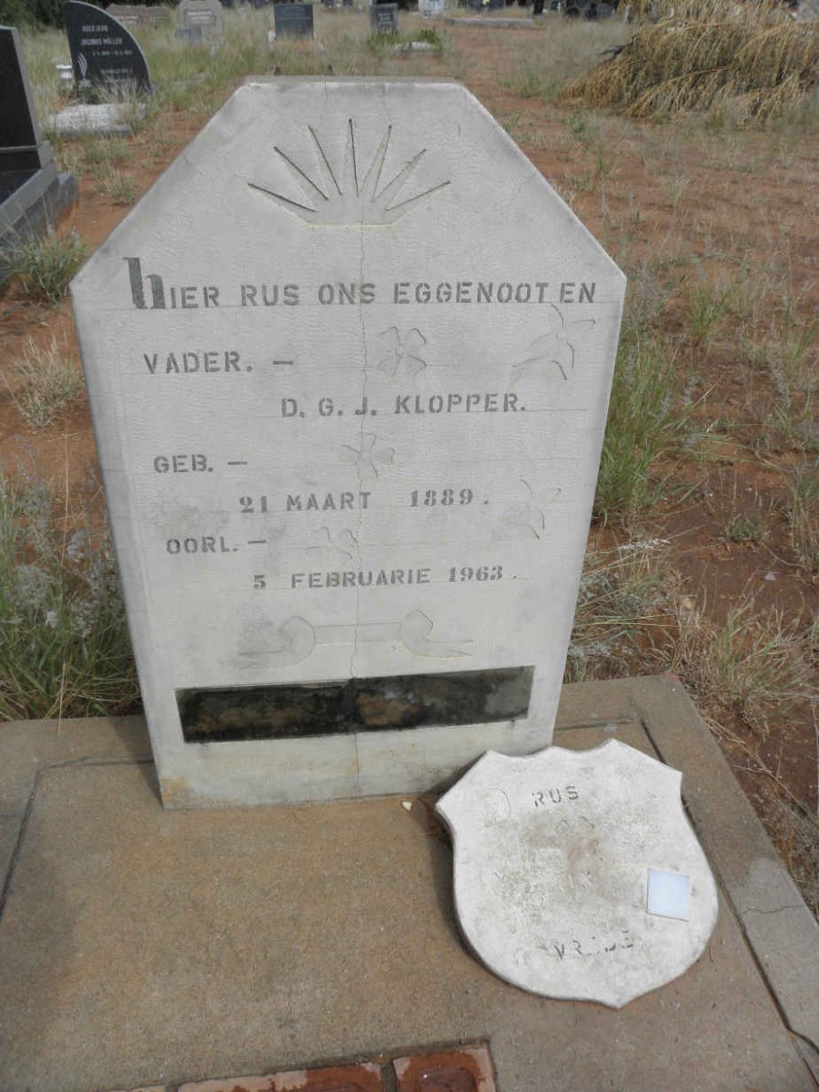 KLOPPER D.G.J. 1889-1963