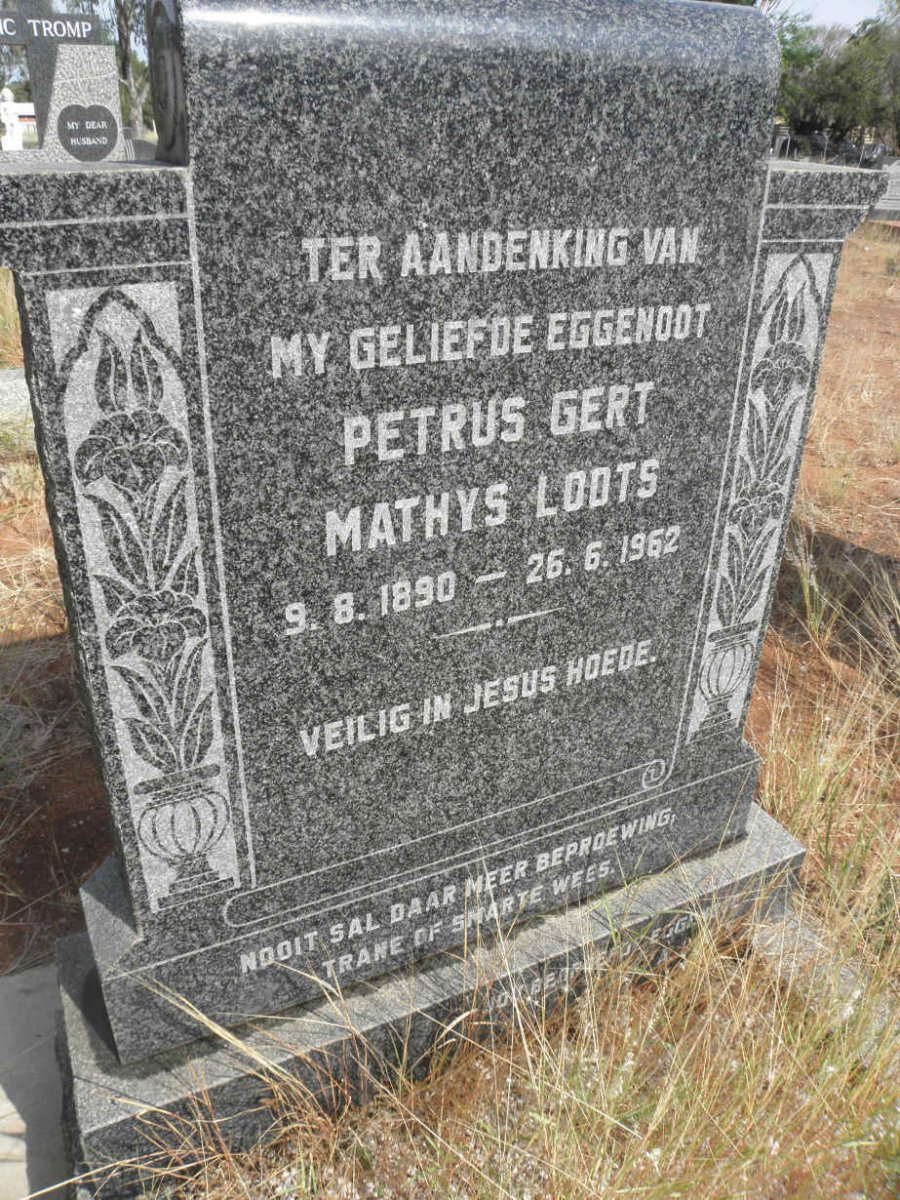 LOOTS Petrus Gert Matys 1890-1962