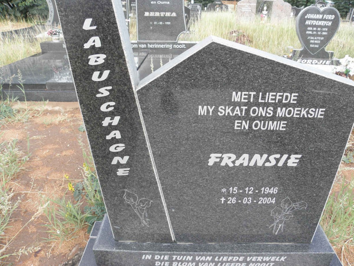 LABUSCHAGNE Fransie 1946-2004