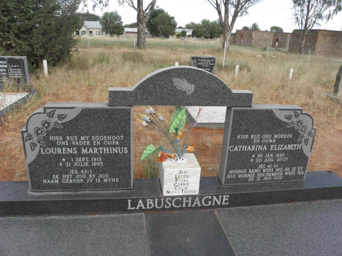 LABUSCHAGNE Lourens Marthinus 1913-1995 &amp; Catharina Elizabeth 1935-2005