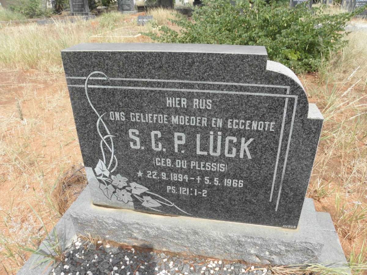 LUCK S.C.P. nee du PLESSIS 1894-1966