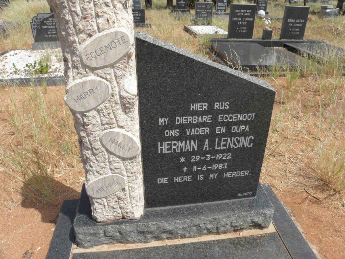 LENSING Herman A. 1922-1983