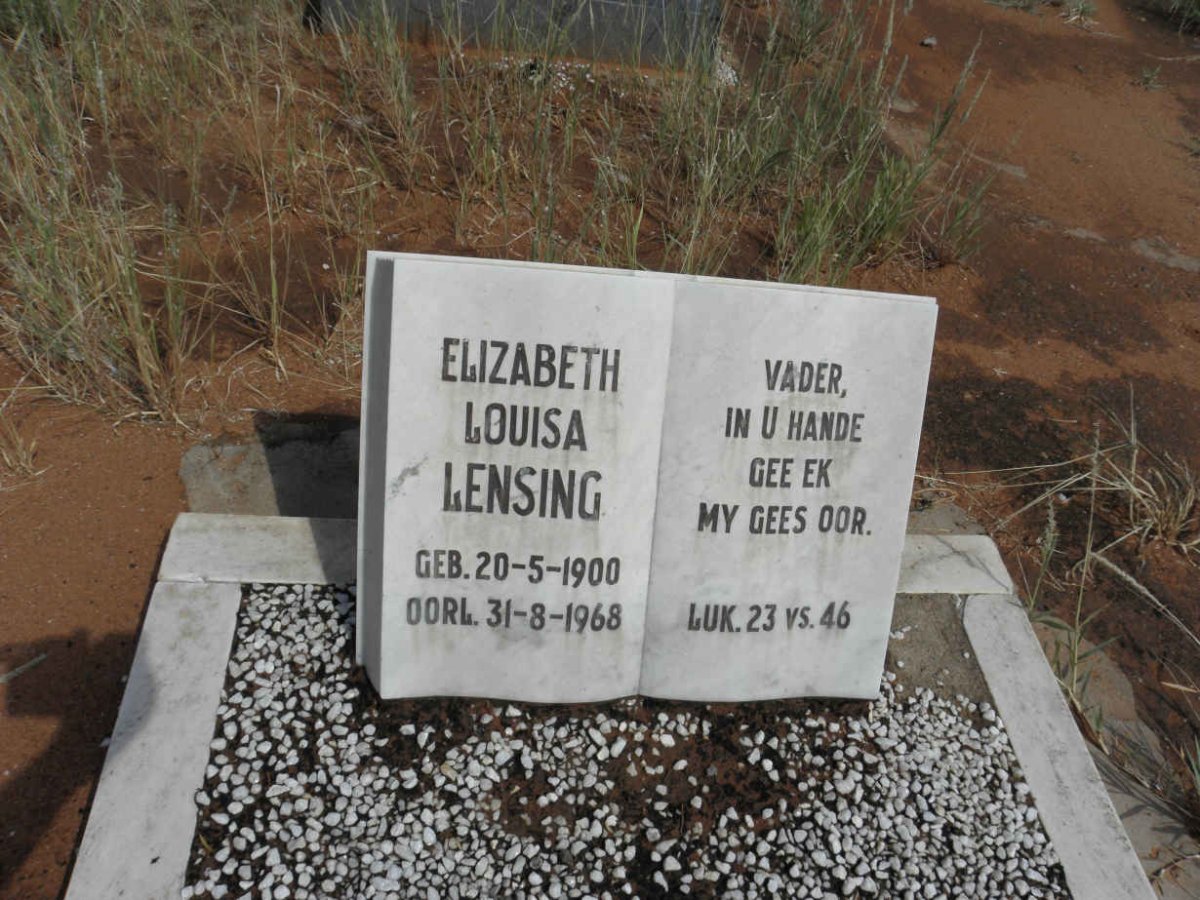 LENSING Elizabeth Louisa 1900-1968