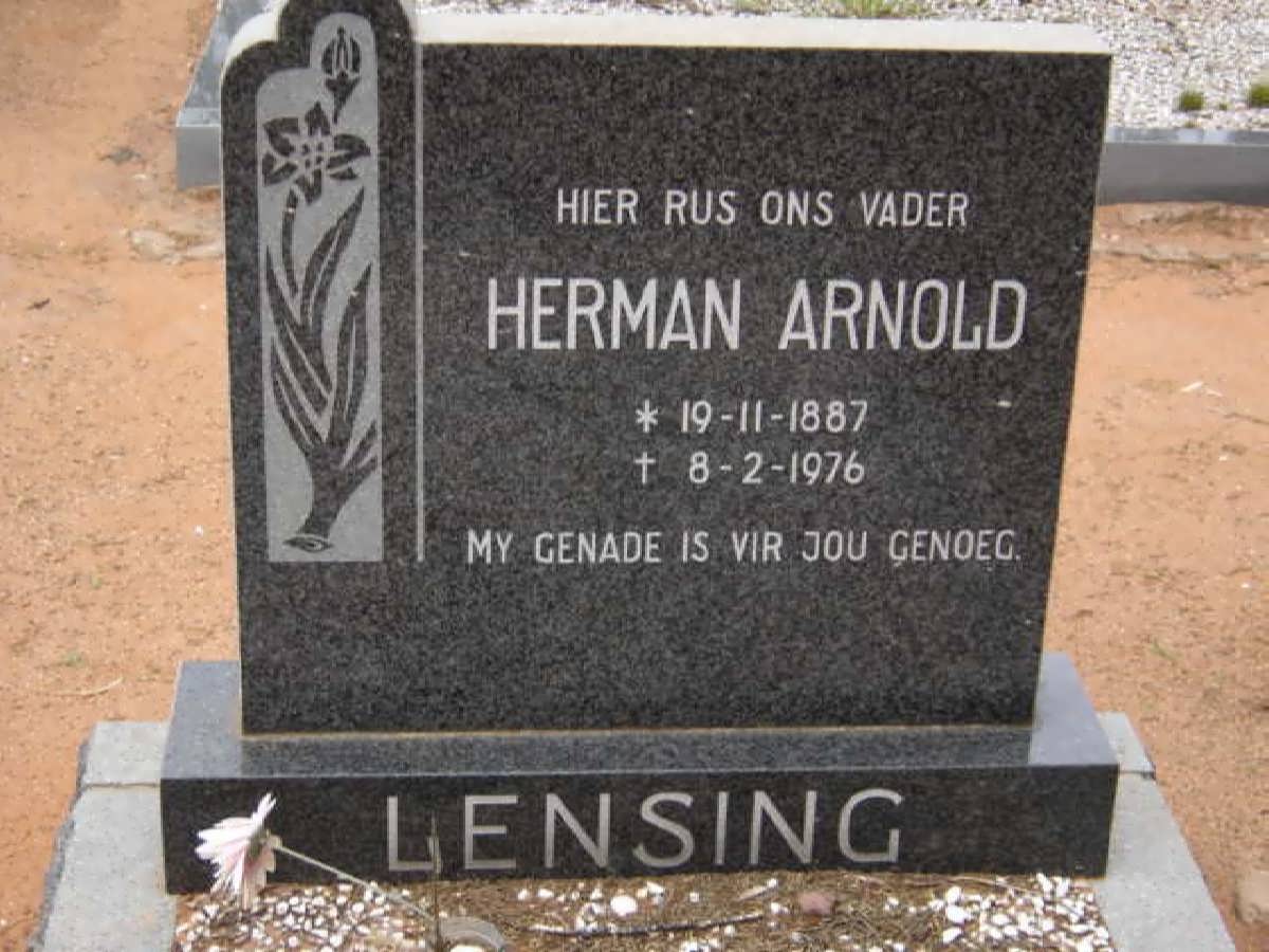 LENSING Herman Arnold 1887-1976