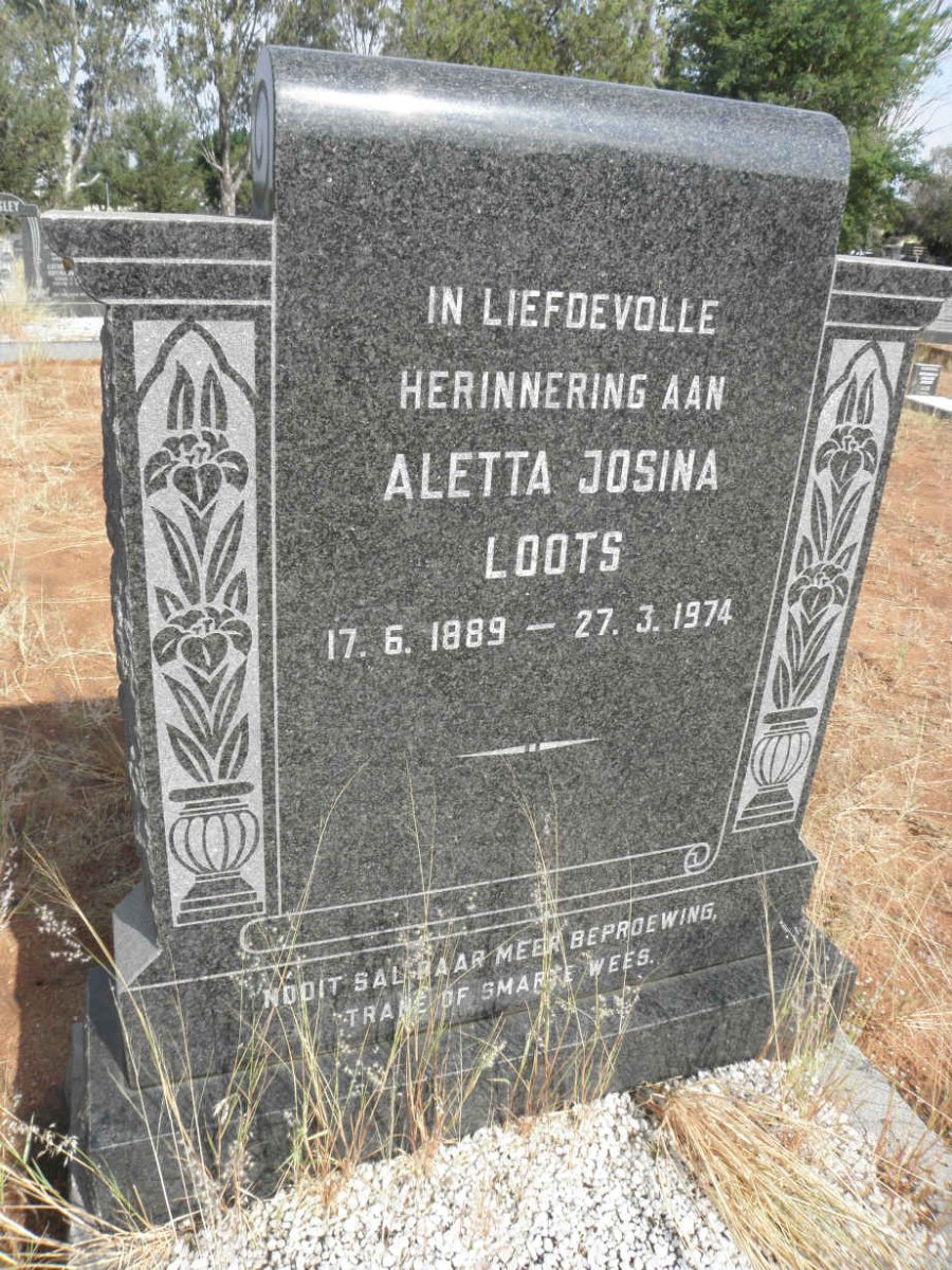 LOOTS Aletta Josina 1889-1974
