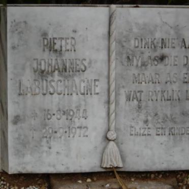 LABUSCHAGNE Pieter Johannes 1944-1972