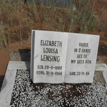LENSING Elizabeth Louisa 1900-1968