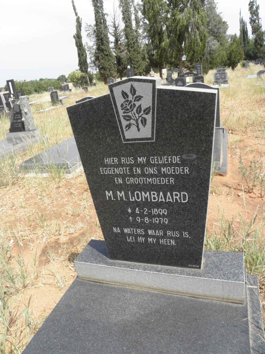 LOMBAARD M.M. 1899-1979