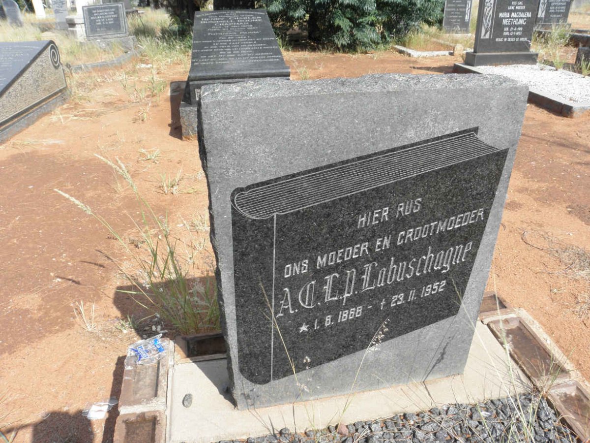 LABUSCHAGNE A.C.L.P. 1868-1952