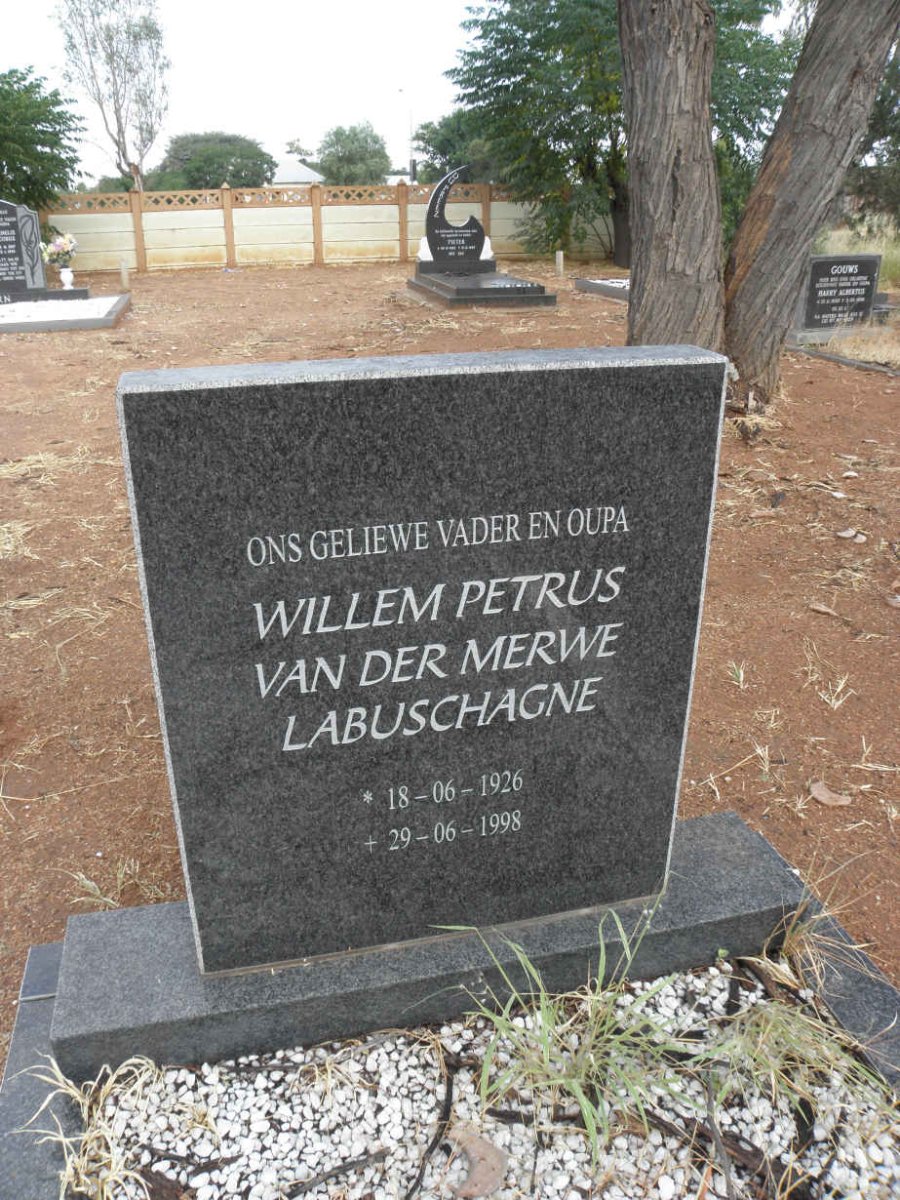 LABUSCHAGNE Willem Petrus Van Der Merwe 1926-1998