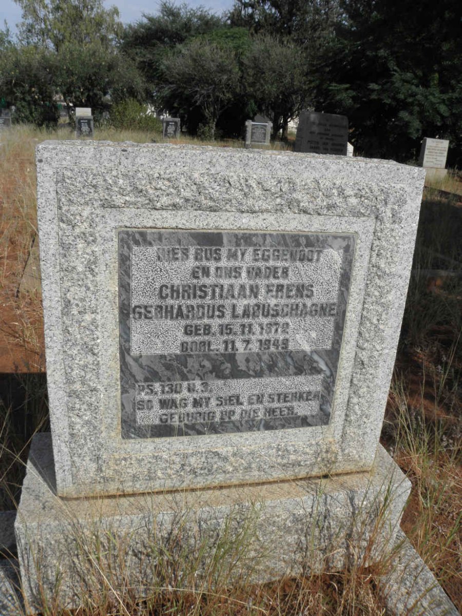 LABUSCHAGNE Christiaan Erens Gerhardus 1872-1949