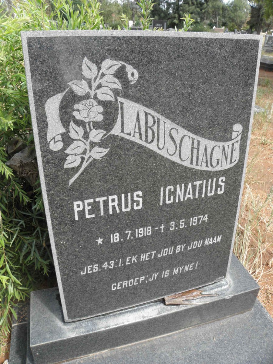 LABUSCHAGNE Petrus Ignatius 1918-1974