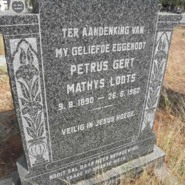 LOOTS Petrus Gert Matys 1890-1962