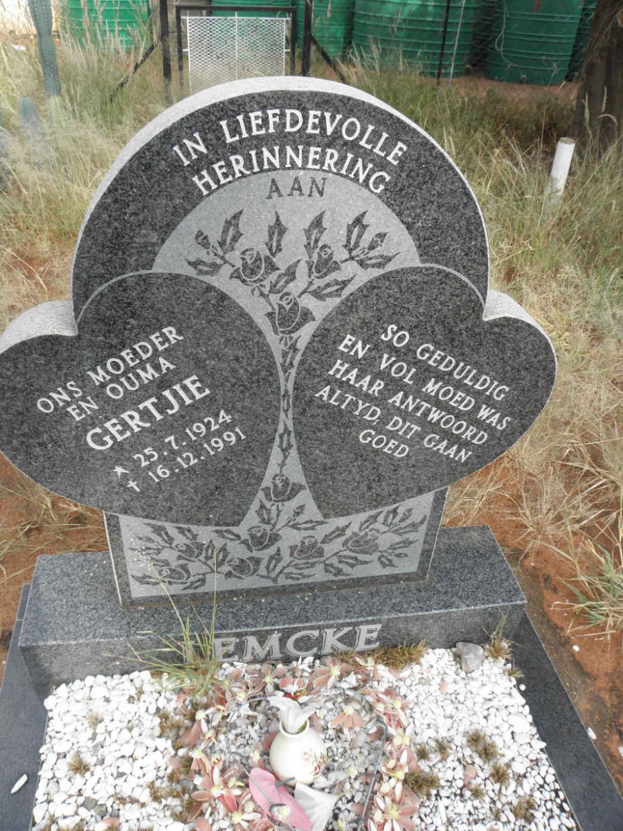 LEMCKE Gertjie 1924-1991