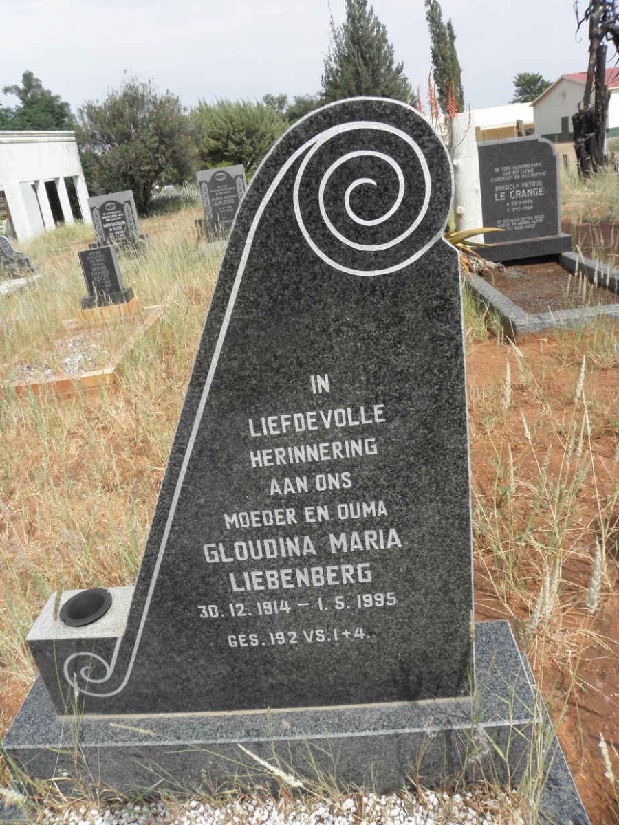 LIEBENBERG Gloudina Maria 1914-1995