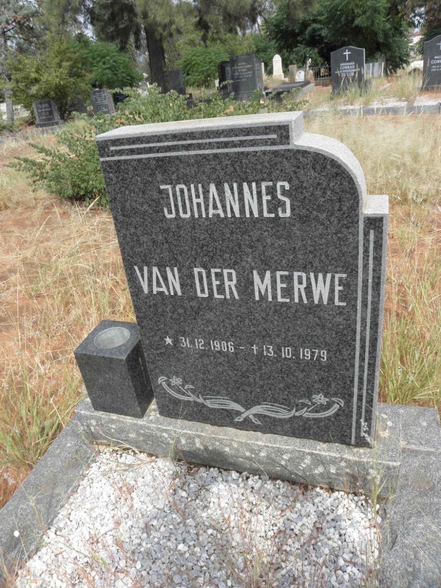 MERWE Johannes, van der 1906-1979