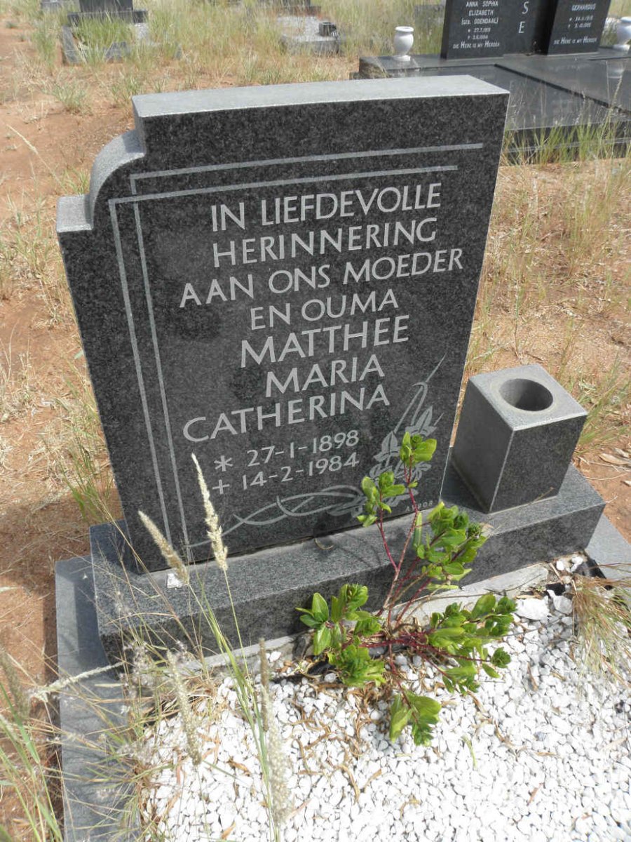 MATTHEE Maria Catherina 1898-1984