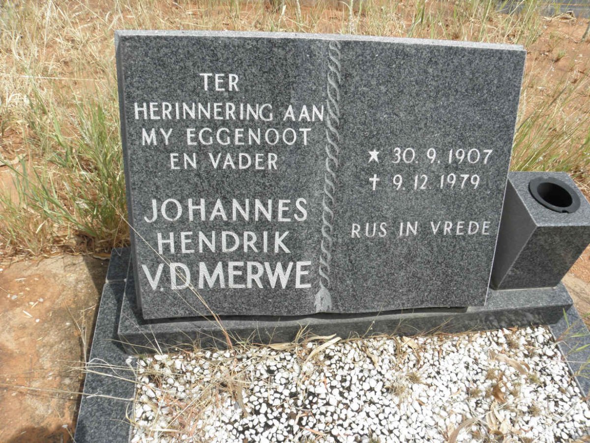 MERWE Johannes Hendrik, v.d. 1907-1979