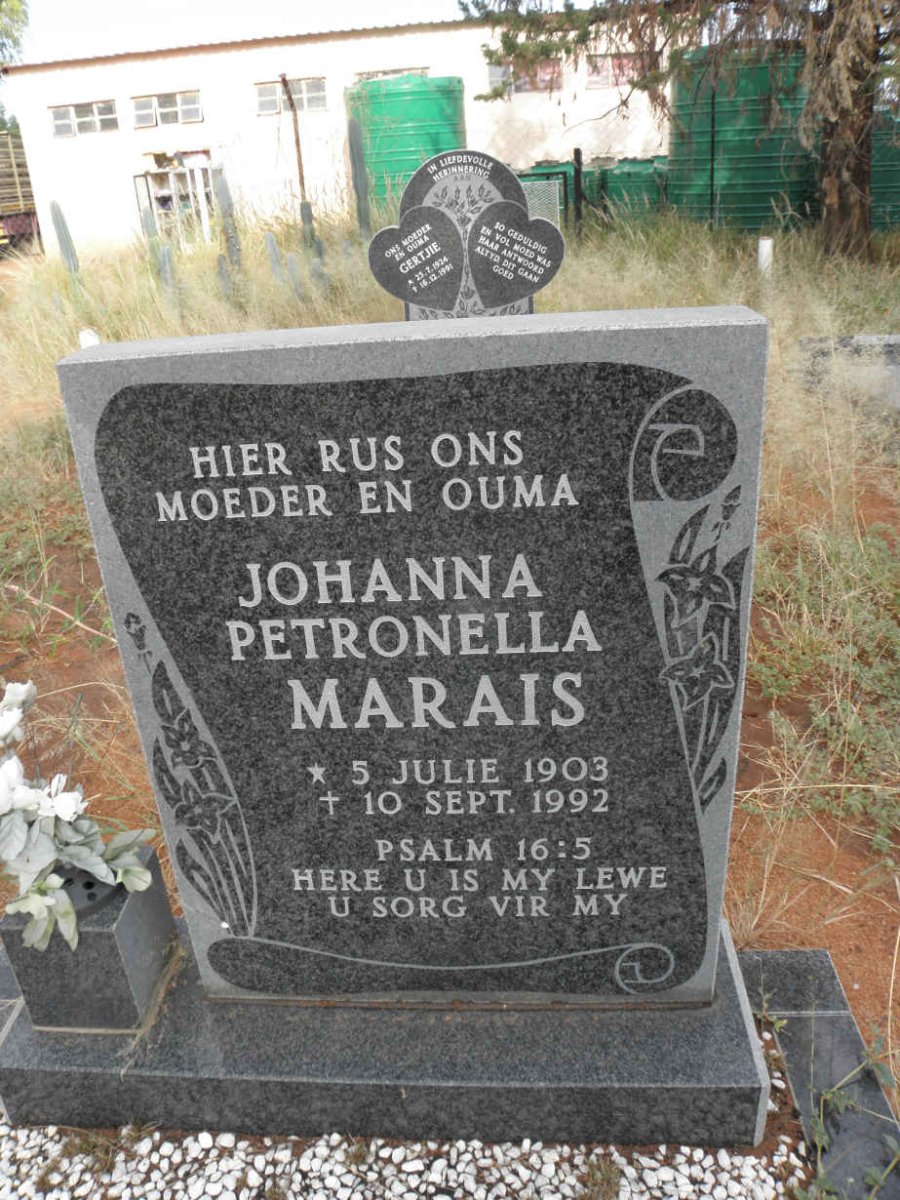 MARAIS Johanna Petronella 1903-1992