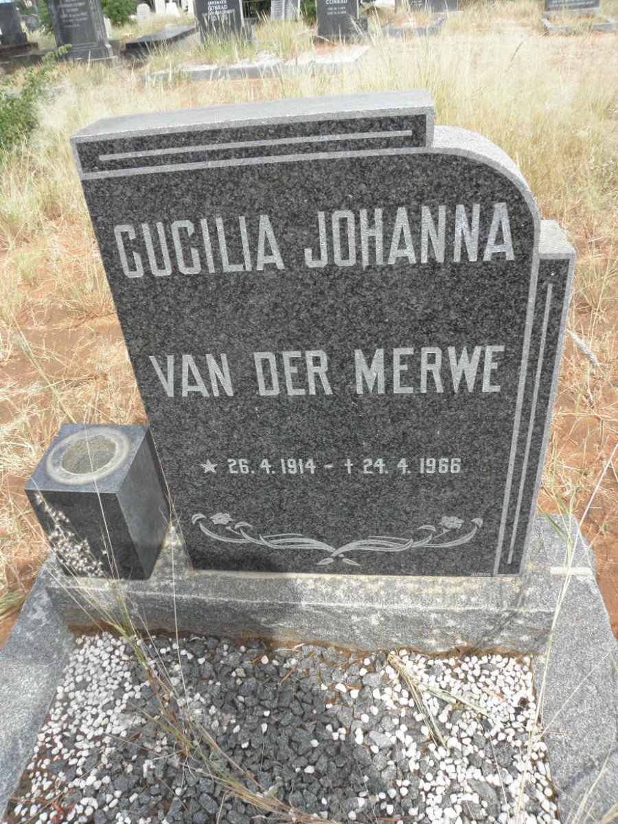 MERWE Cucilia Johanna, van der 1914-1966