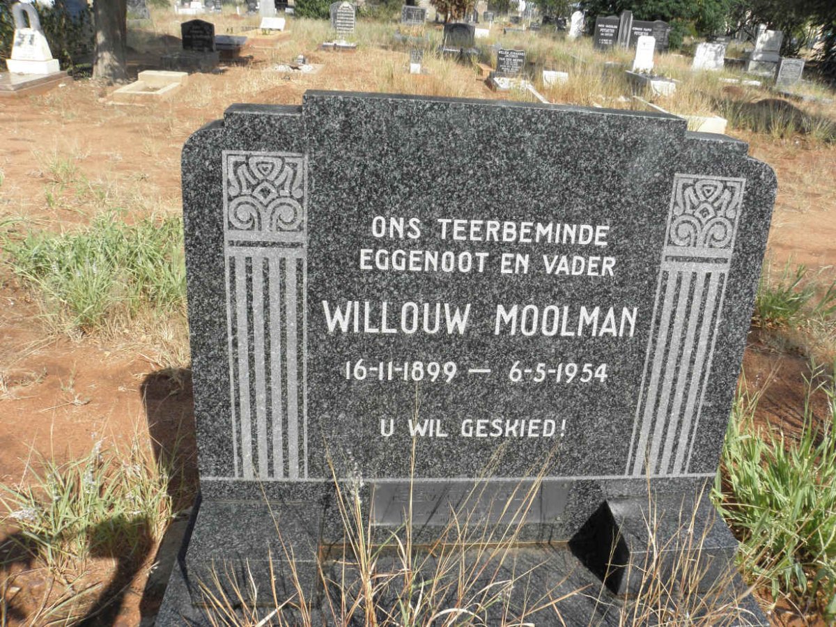 MOOLMAN Willouw 1899-1954