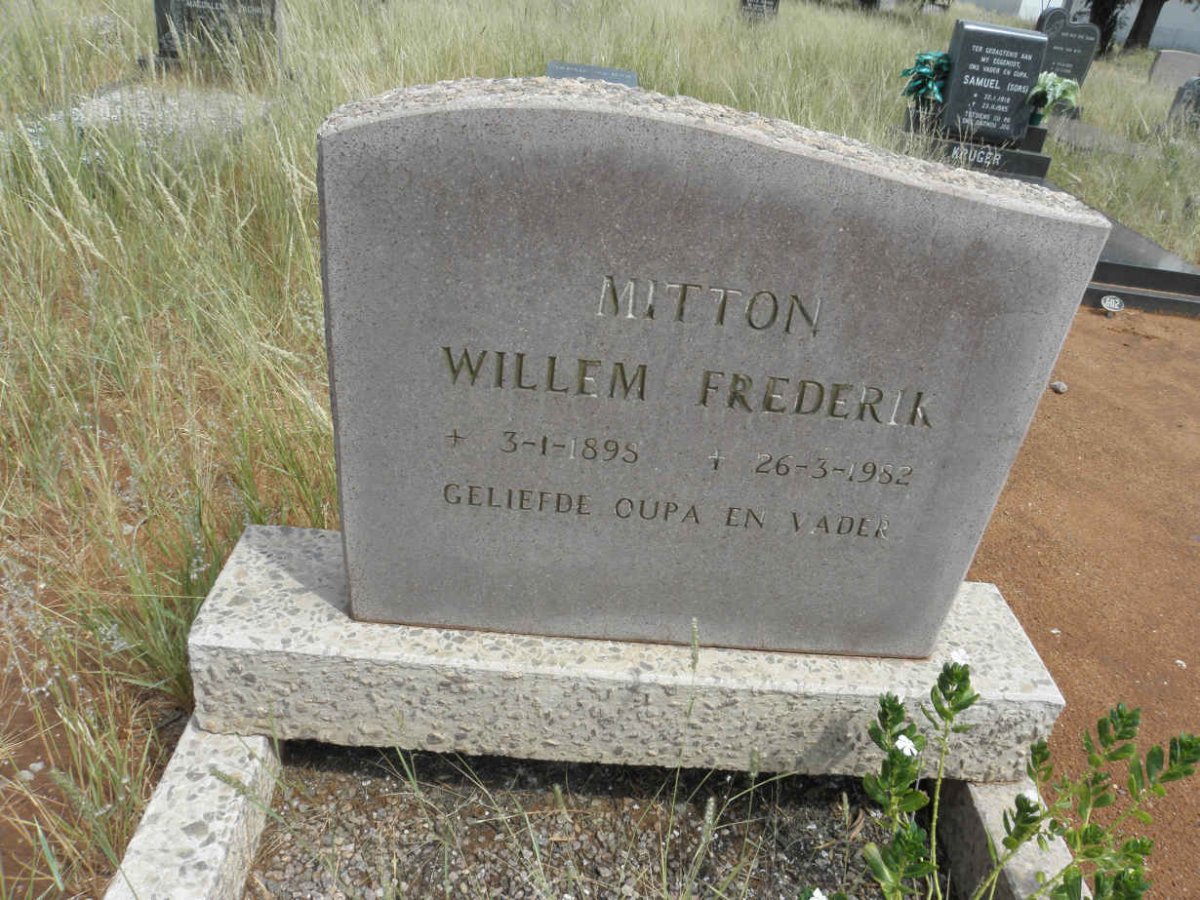 MITTON Willem Frederick 1895-1952