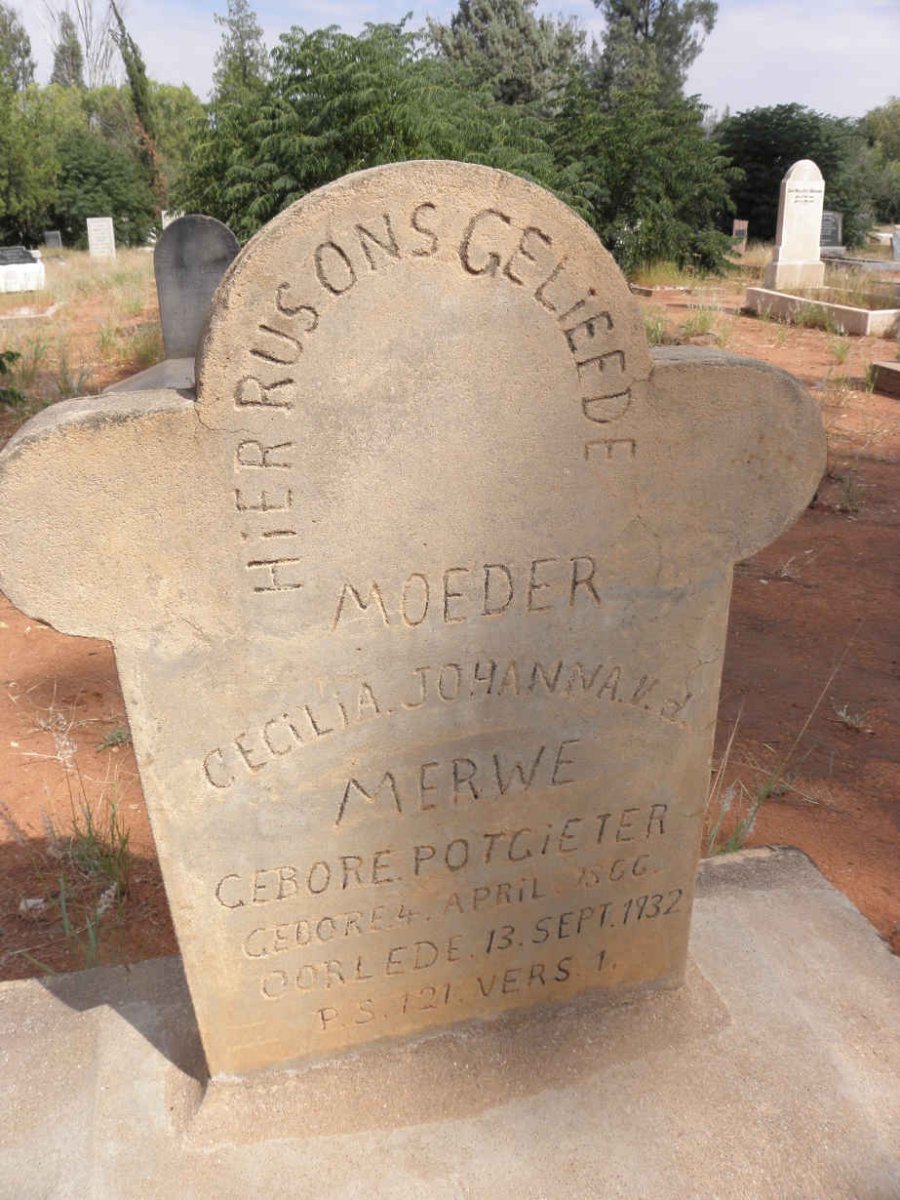 MERWE Cecilia Johanna, v.d. nee POTGIETER 1866-1932