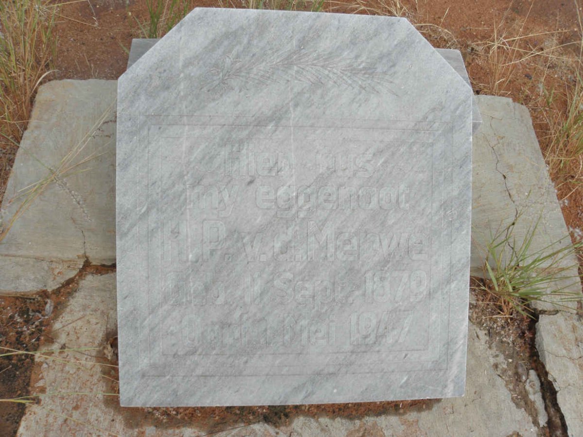 MERWE P., v.d. 1879-1947