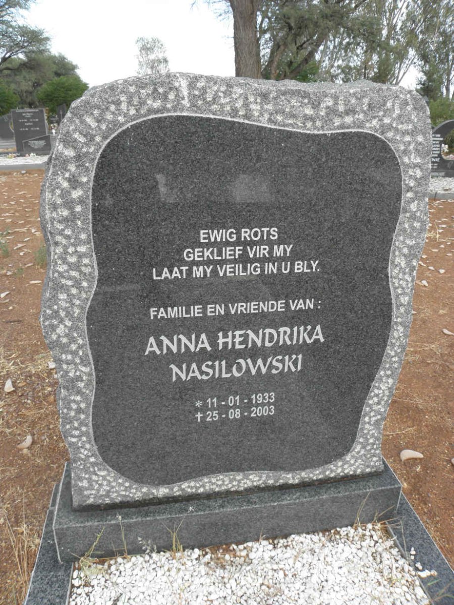 NASILOWSKI Anna Hendrika 1933-2003