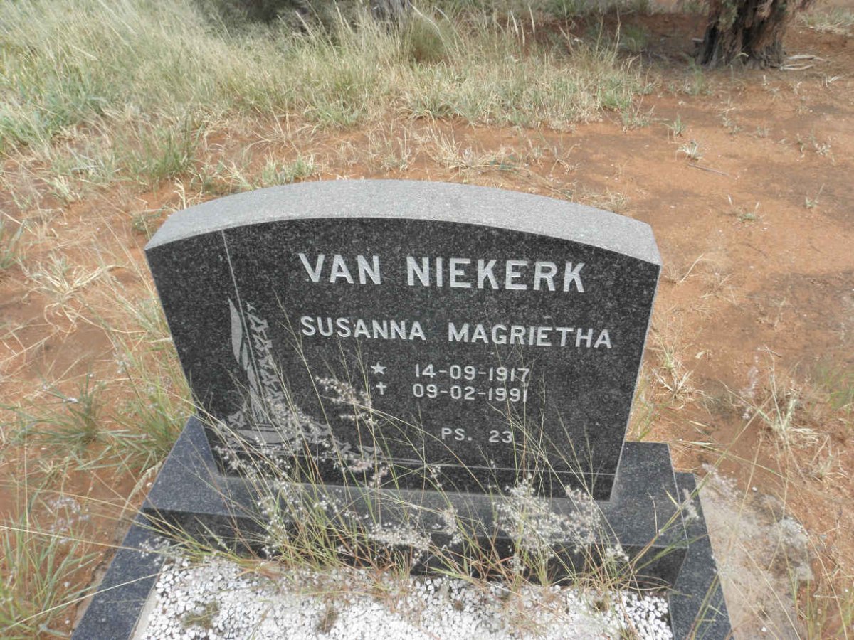 NIEKERK Susanna Magrietha, van 1917-1991